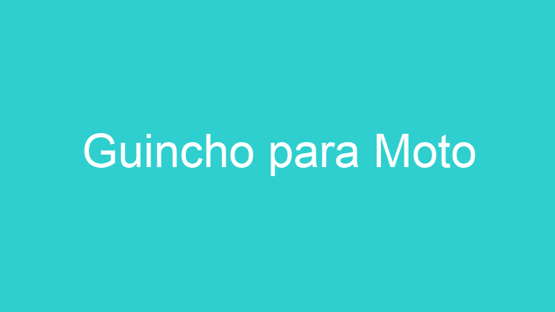 Guincho para Moto