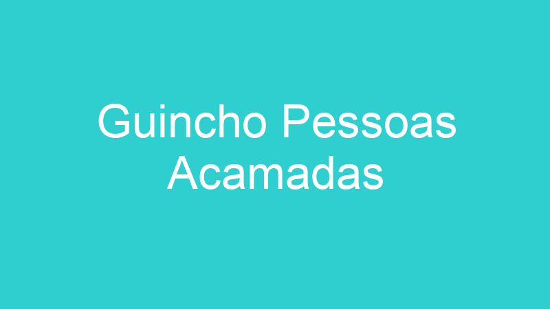 Guincho Pessoas Acamadas