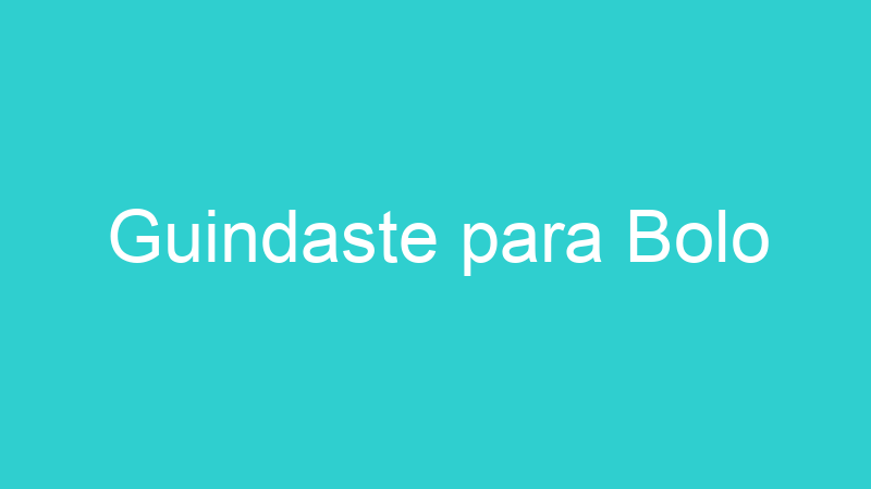 Guindaste para Bolo