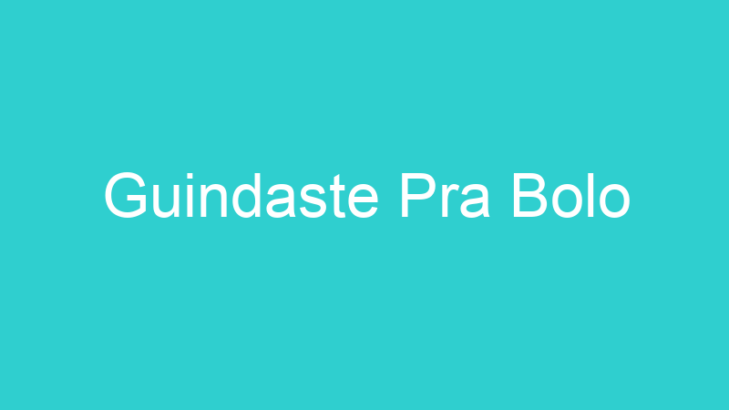 Guindaste Pra Bolo