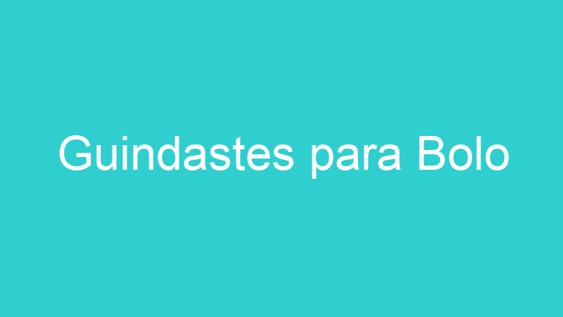 Guindastes para Bolo