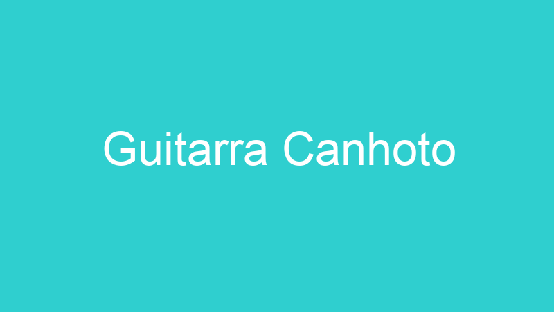 Guitarra Canhoto