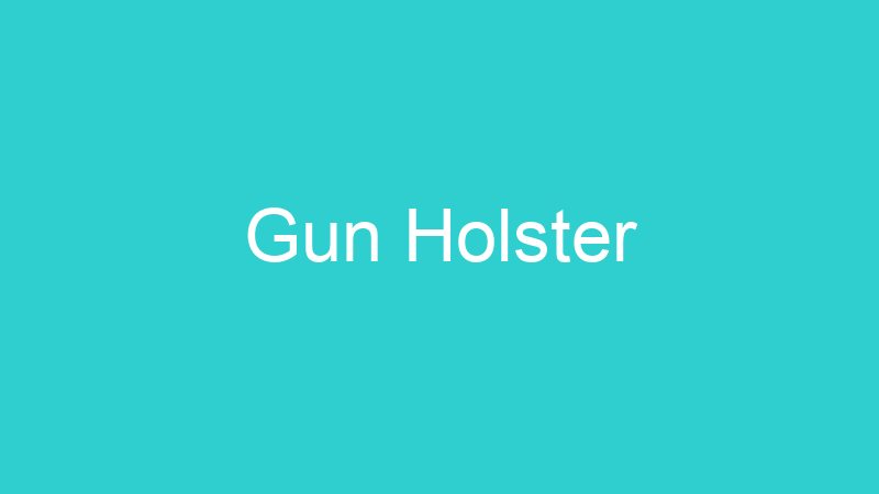 Gun Holster